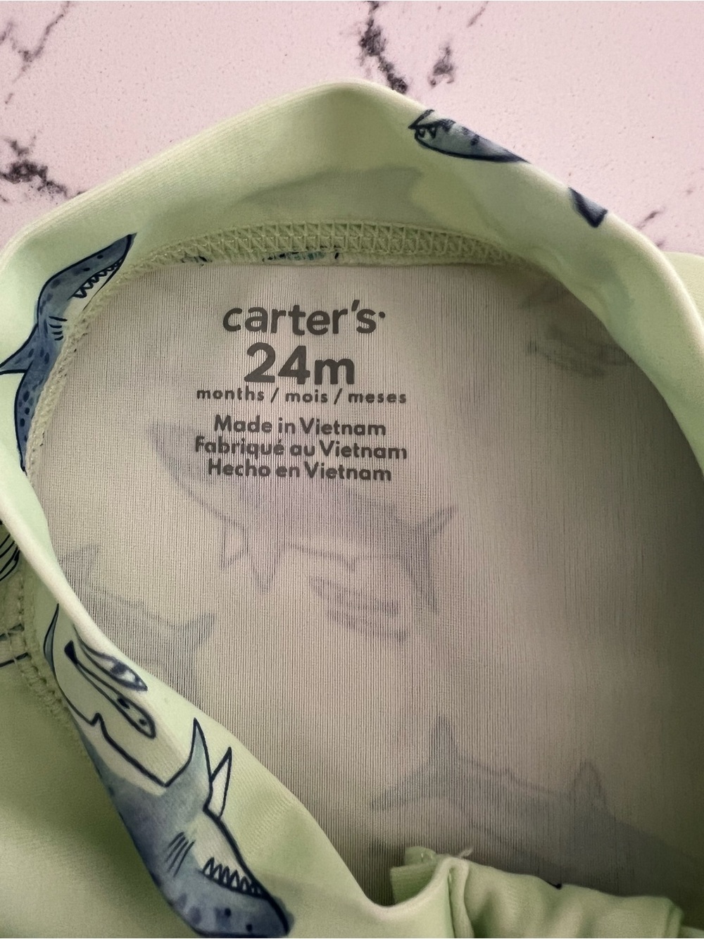 Carter’s One Piece Rash Guard Sharks - Picture 2 of 4
